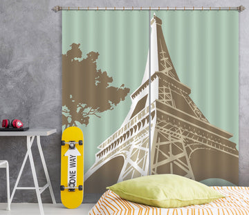 3D Eiffel Tower 114 Steve Read Curtain Curtains Drapes Curtains AJ Creativity Home 