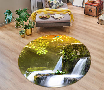 3D Waterfall 72054 Round Non Slip Rug Mat