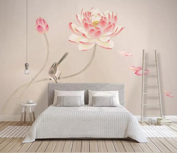 3D Lotus 601 Wall Murals Wallpaper AJ Wallpaper 2 