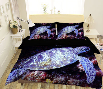 3D Deep Sea Turtle 1936 Bed Pillowcases Quilt Quiet Covers AJ Creativity Home 