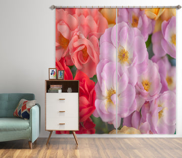 3D Pink Flower 6515 Assaf Frank Curtain Curtains Drapes