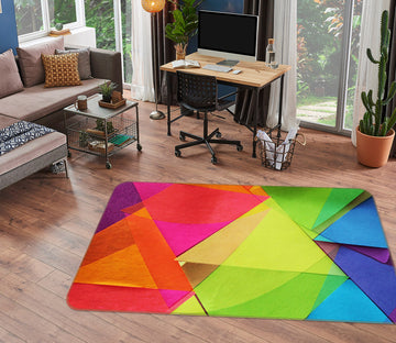 3D Colored Triangle 70057 Shandra Smith Rug Non Slip Rug Mat