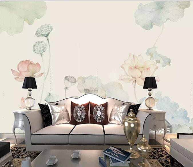 3D Lotus Flower 2360 Wall Murals Wallpaper AJ Wallpaper 2 