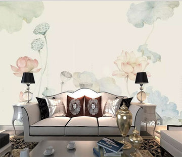 3D Lotus Flower 2360 Wall Murals Wallpaper AJ Wallpaper 2 