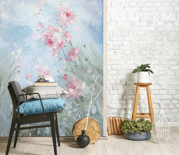 3D Pink Flowers 1413 Debi Coules Wall Mural Wall Murals Wallpaper AJ Wallpaper 2 