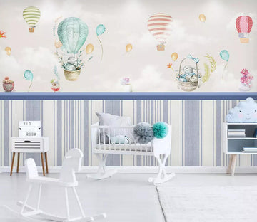 3D Balloon Bunny WC809 Wall Murals