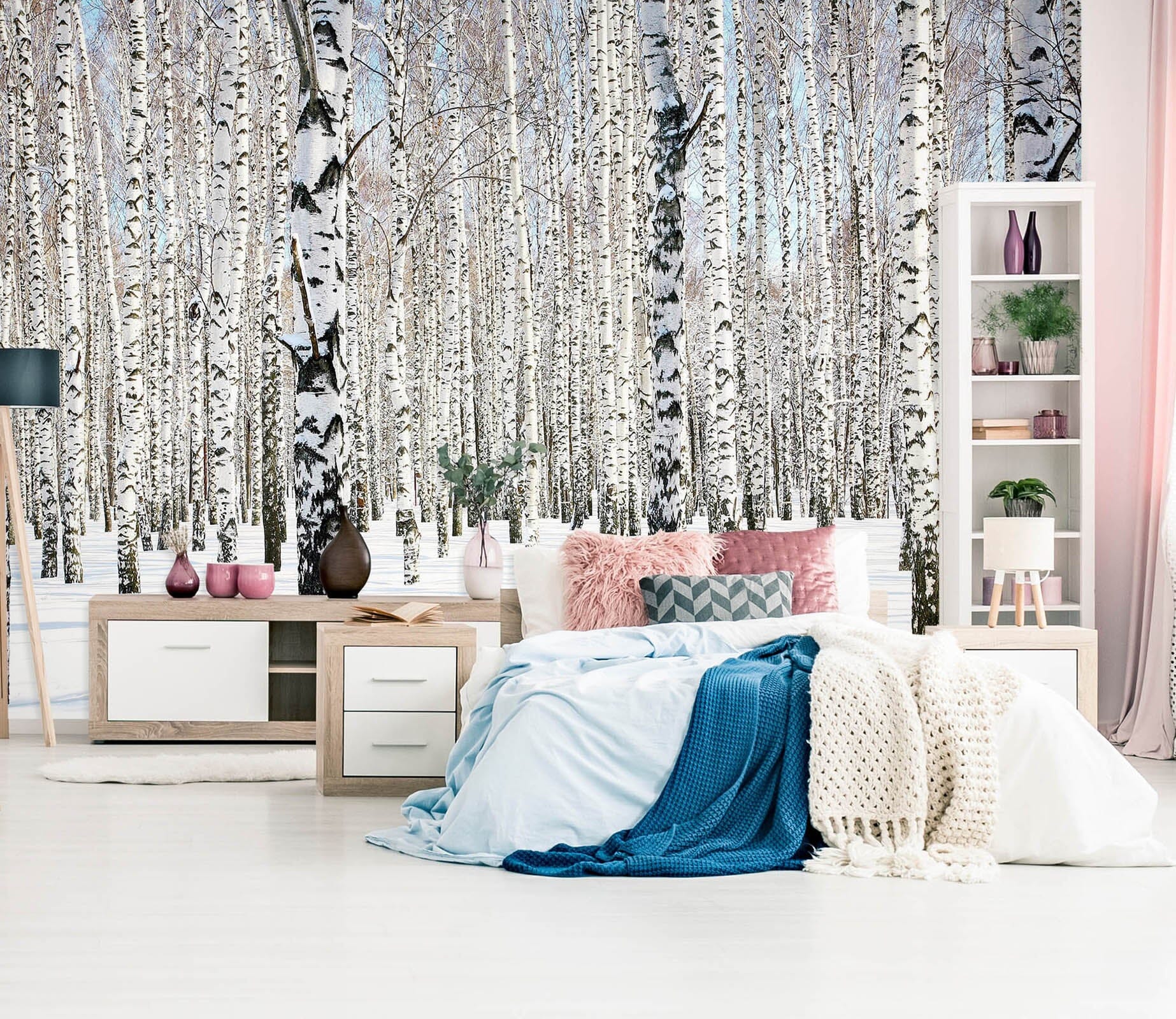 3D White Snow Tree 1112 Wall Murals Wallpaper AJ Wallpaper 2 
