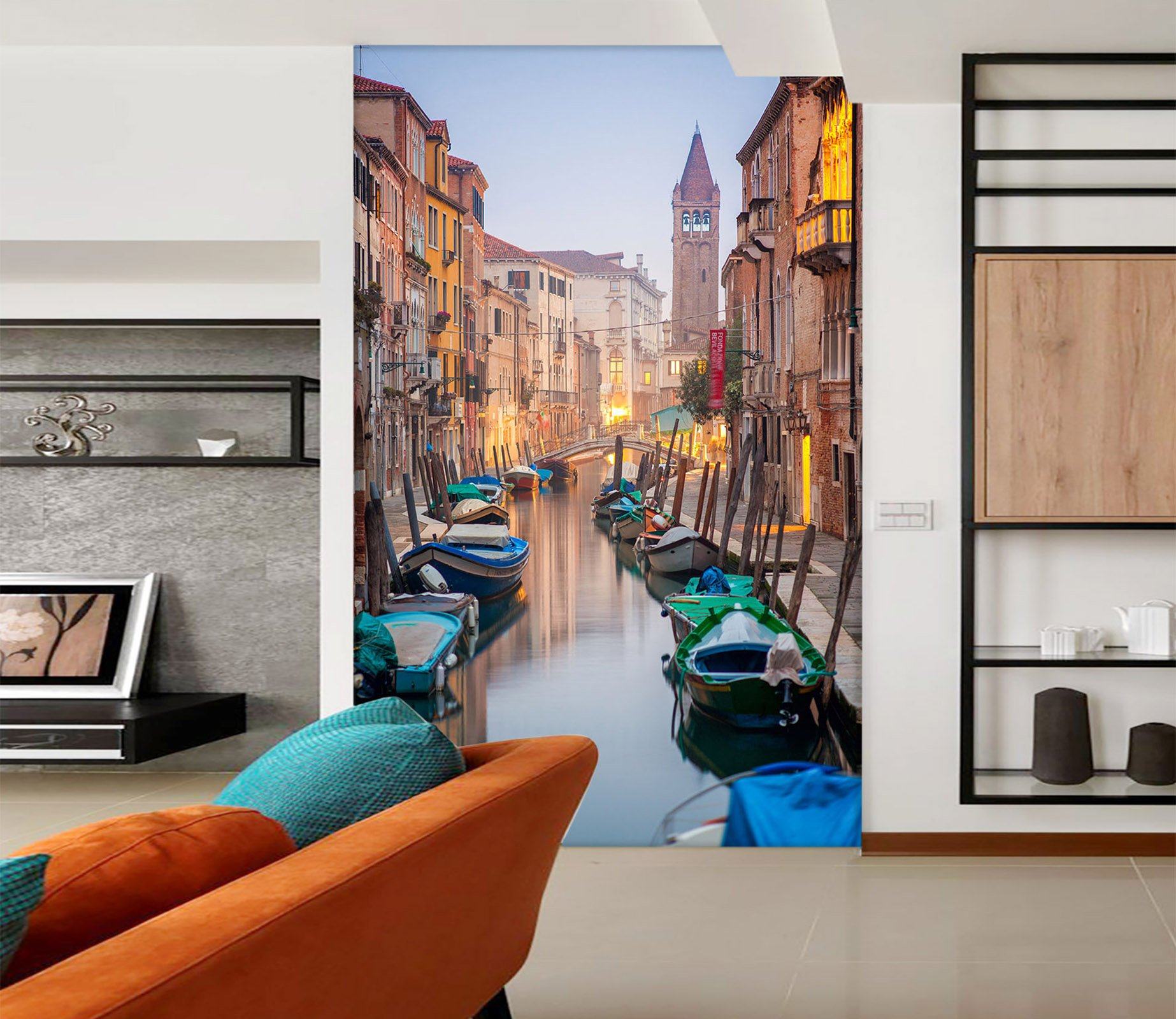 3D Venice Boat 700 Wallpaper AJ Wallpaper 