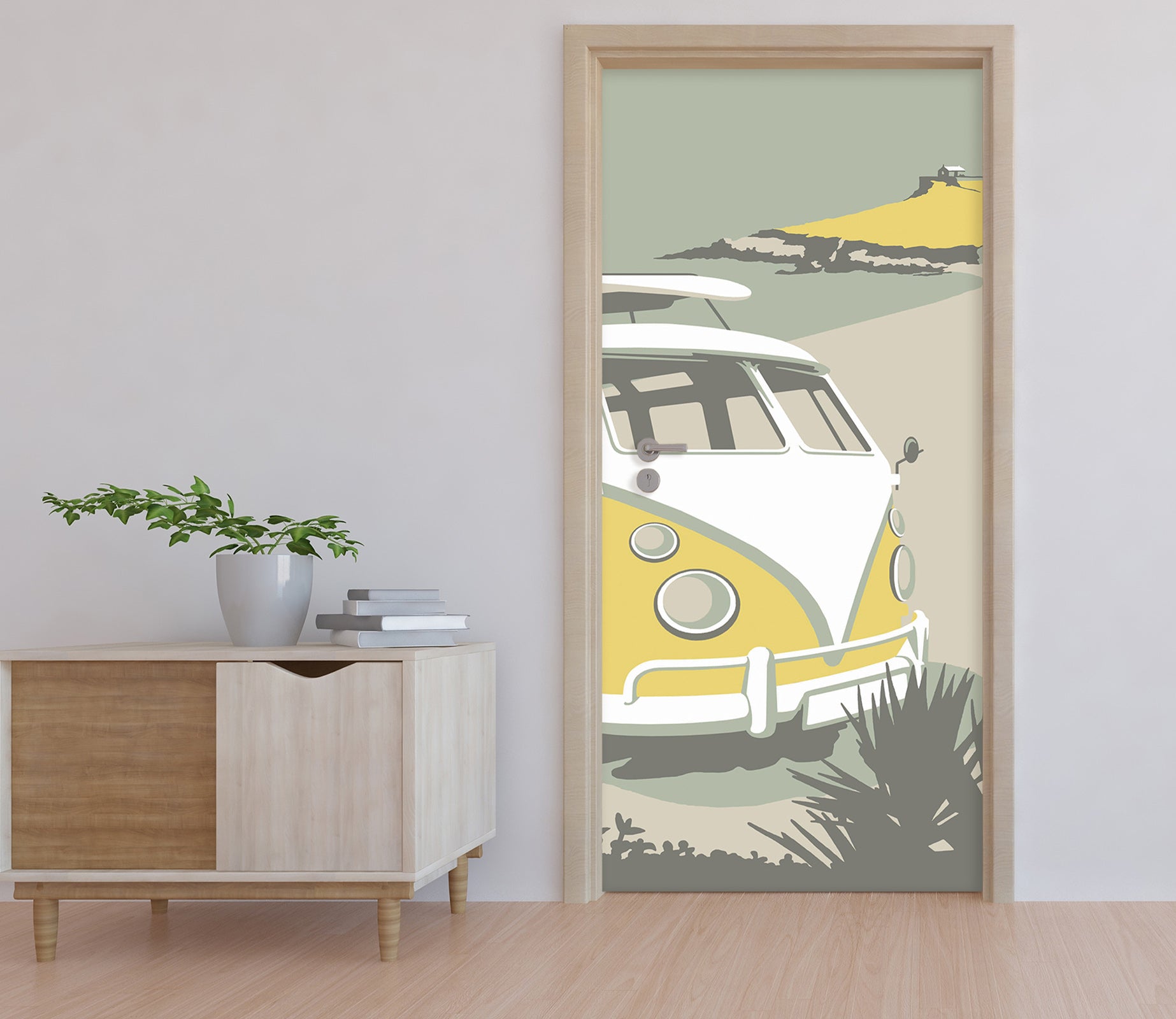 3D Bus Car 9283 Steve Read Door Mural