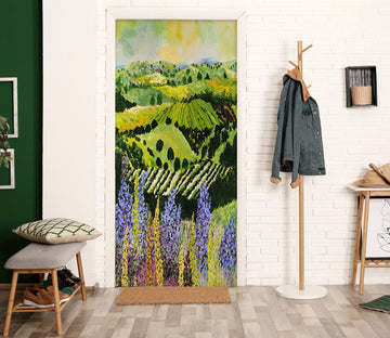3D Field Green Hillside Meadow 9332 Allan P. Friedlander Door Mural