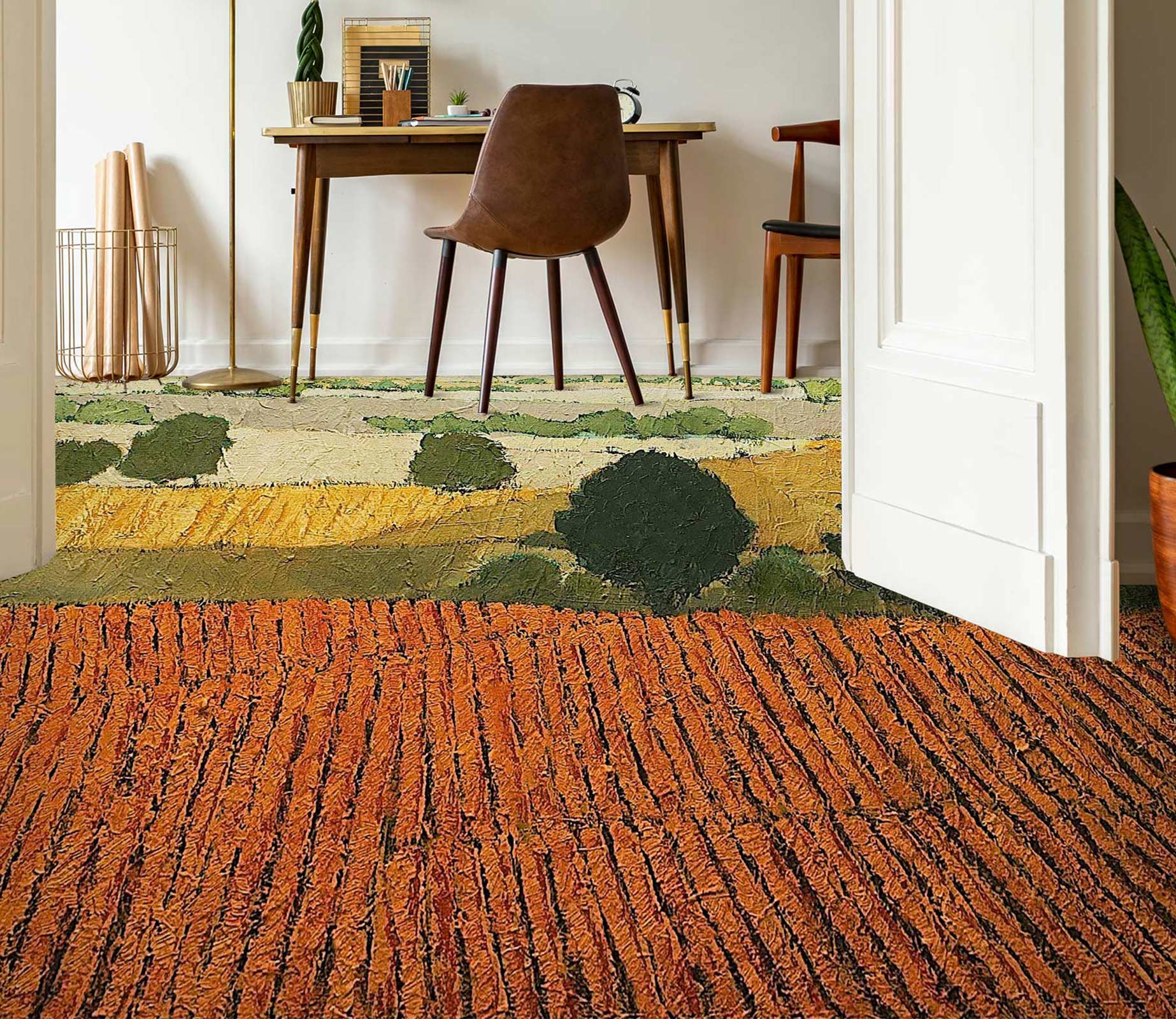 3D Field Tree Painting 9522 Allan P. Friedlander Floor Mural