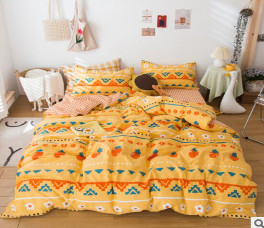 3D Yellow Carrot Pattern 40218 Bed Pillowcases Quilt