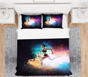 3D Run 14190 Bed Pillowcases Quilt