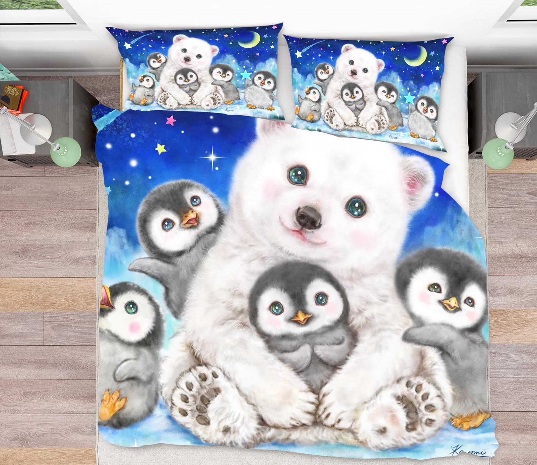 3D Cute Bear Penguin 5951 Kayomi Harai Bedding Bed Pillowcases Quilt Cover Duvet Cover