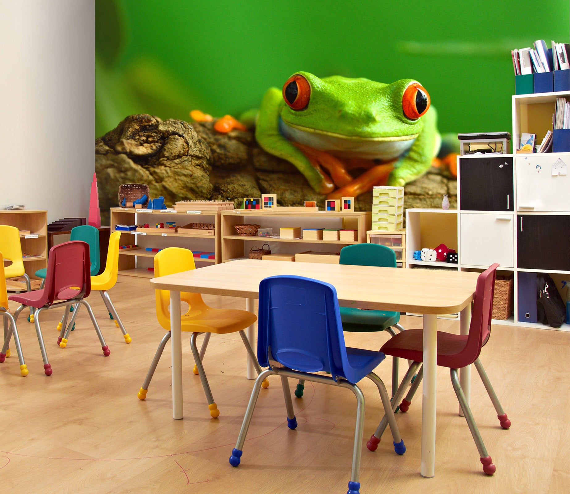 3D Green Frog 152 Wall Murals