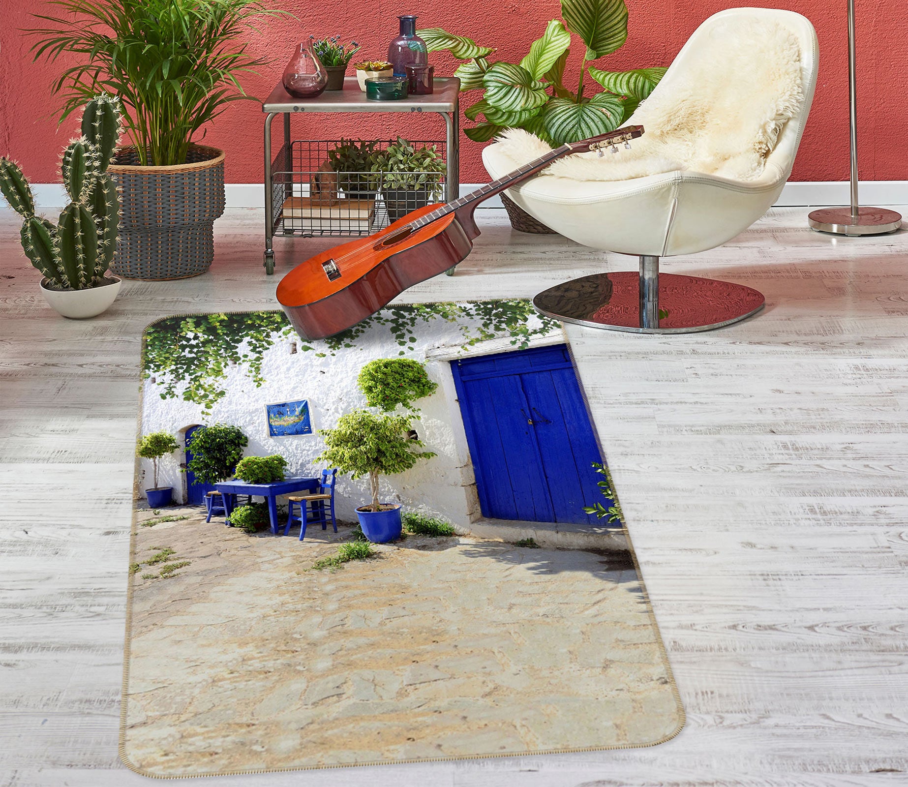 3D Houses Window 76079 Non Slip Rug Mat
