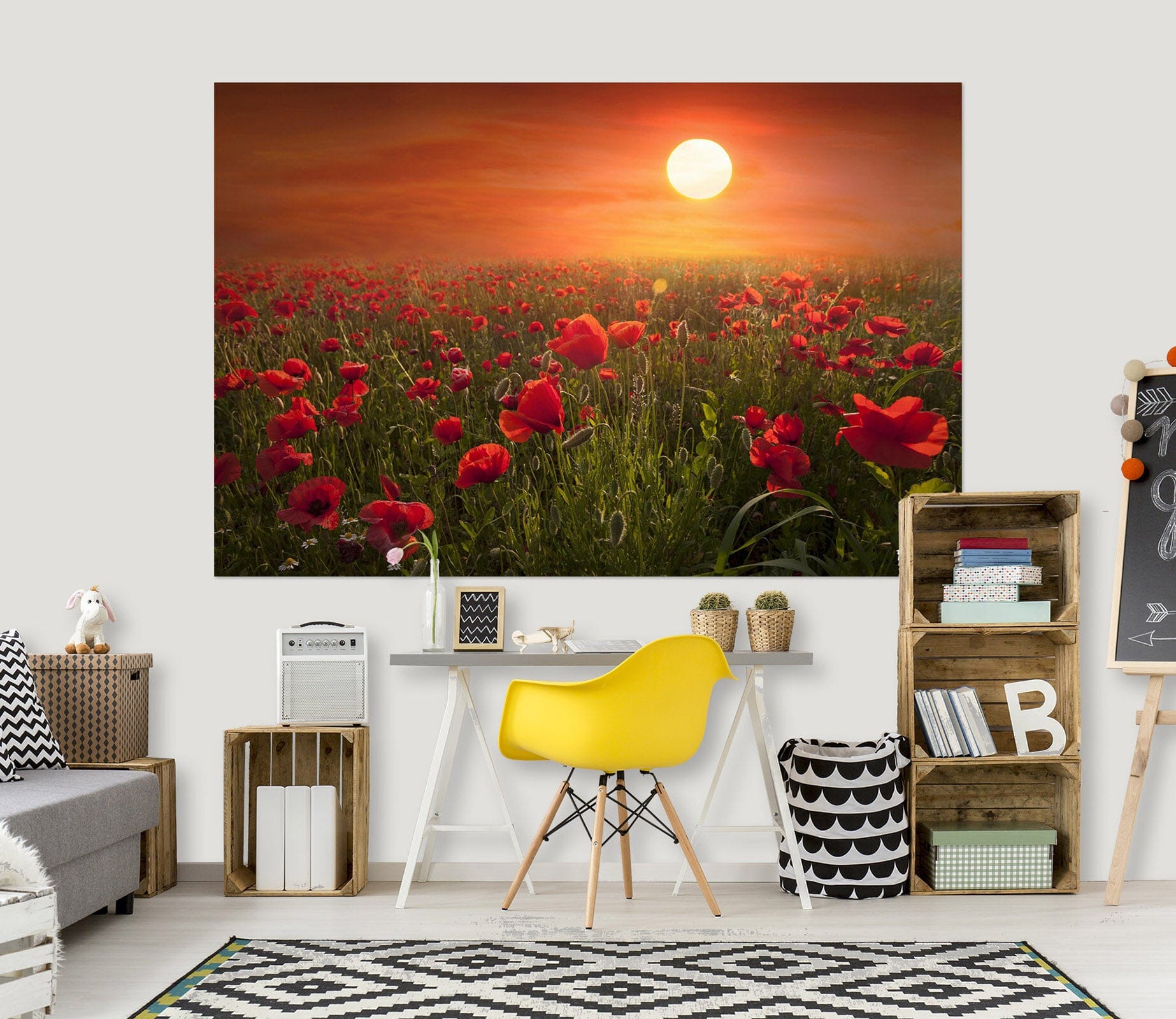 3D Sunrise Rose 169 Marco Carmassi Wall Sticker Wallpaper AJ Wallpaper 2 