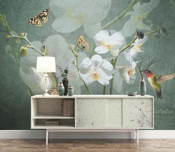 3D Flower Butterfly 1438 Wall Murals Wallpaper AJ Wallpaper 2 