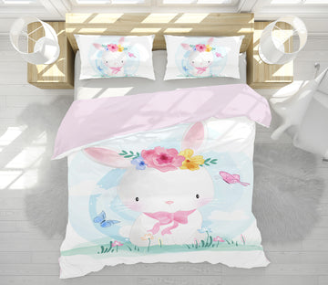 3D Rabbit 59061 Bed Pillowcases Quilt