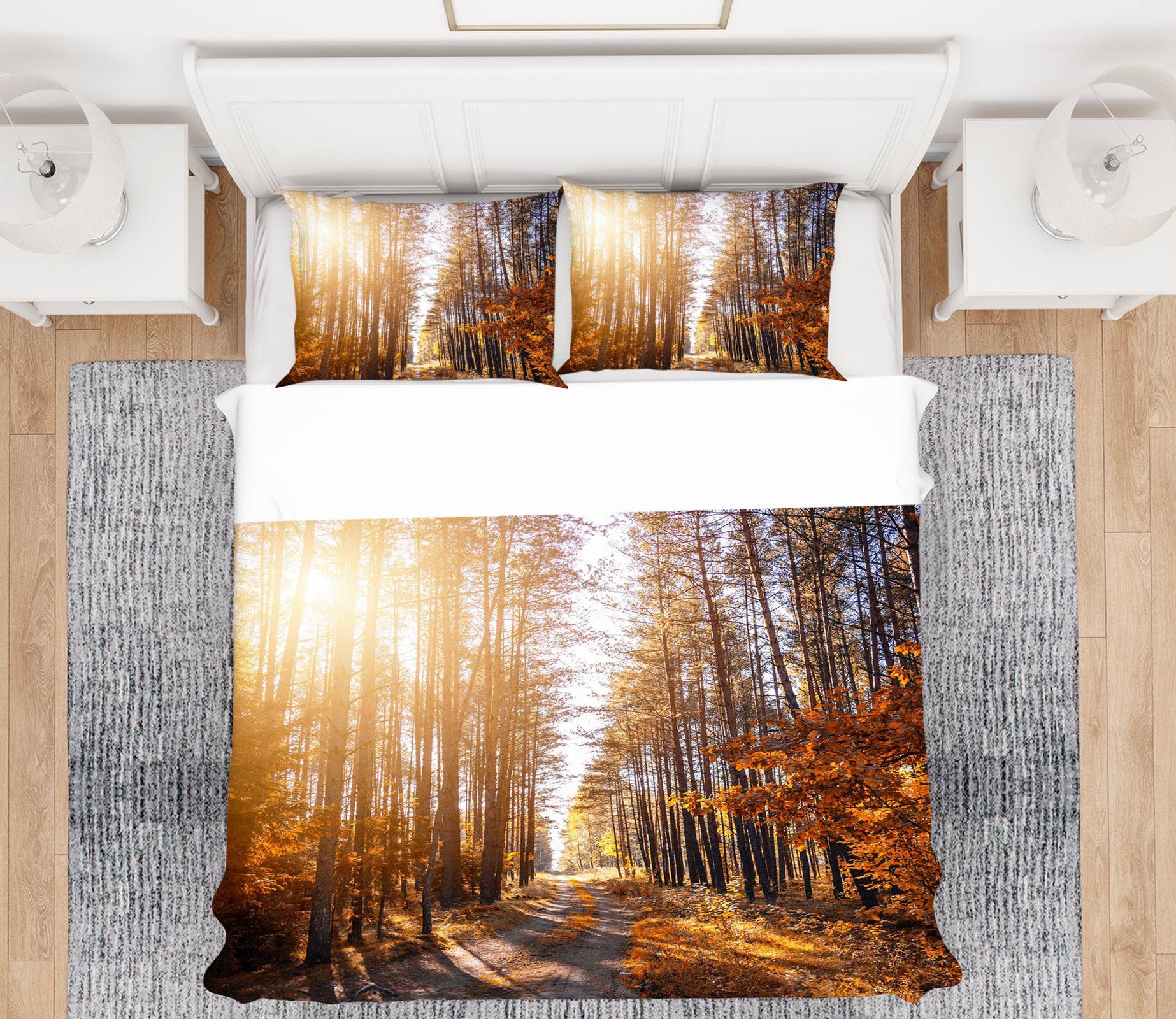 3D Tree Street 12228 Bed Pillowcases Quilt