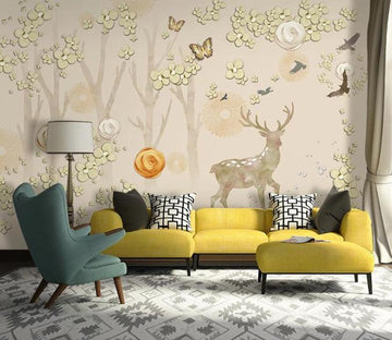 3D Forest Fawn 1255 Wall Murals Wallpaper AJ Wallpaper 2 