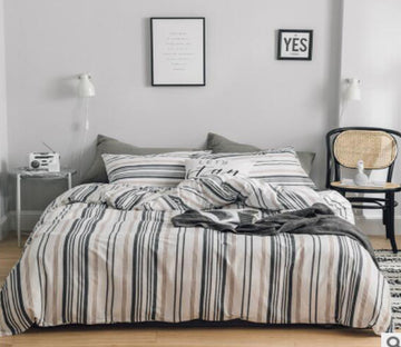 3D Vertical Stripes 40136 Bed Pillowcases Quilt