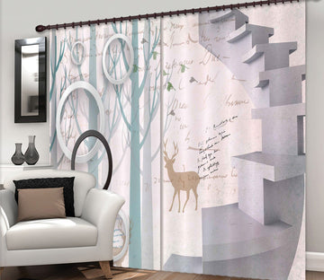 3D Forest Fawn 134 Curtains Drapes Wallpaper AJ Wallpaper 
