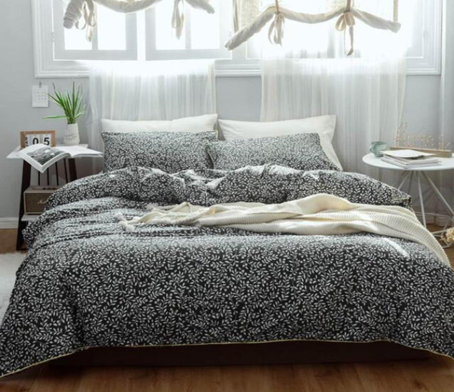 3D White Floral 6175 Bed Pillowcases Quilt
