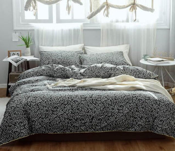 3D White Floral 6175 Bed Pillowcases Quilt