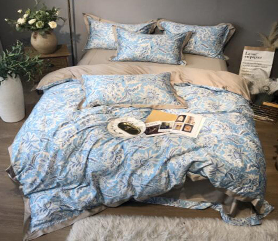 3D Light Blue Pattern 40033 Bed Pillowcases Quilt