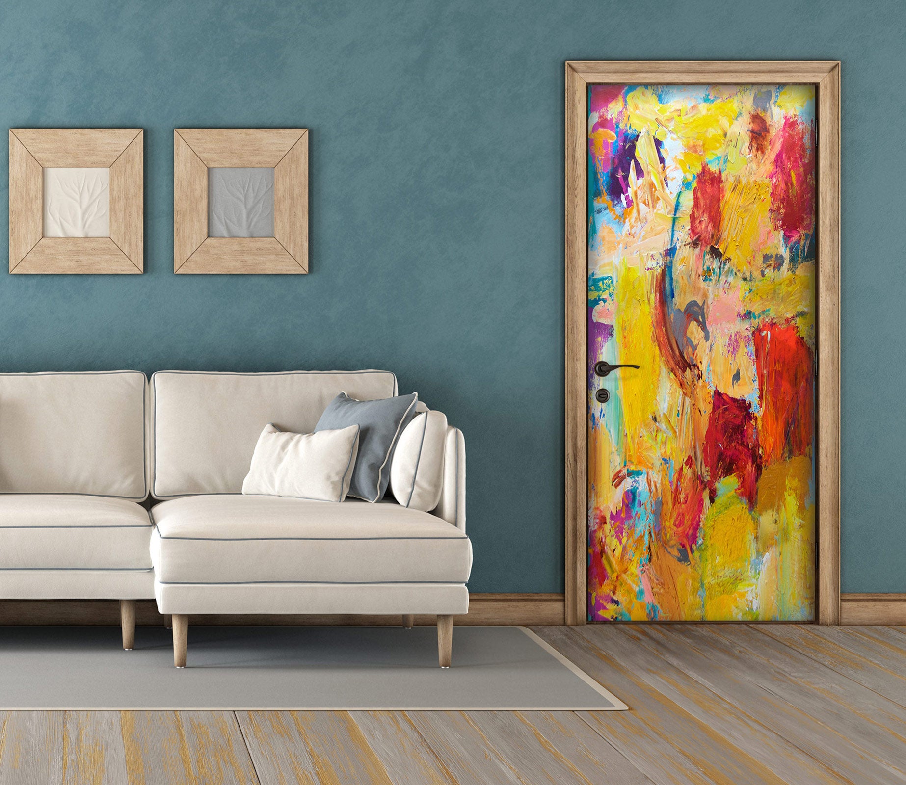 3D Yellow-Red Pigment 93174 Allan P. Friedlander Door Mural