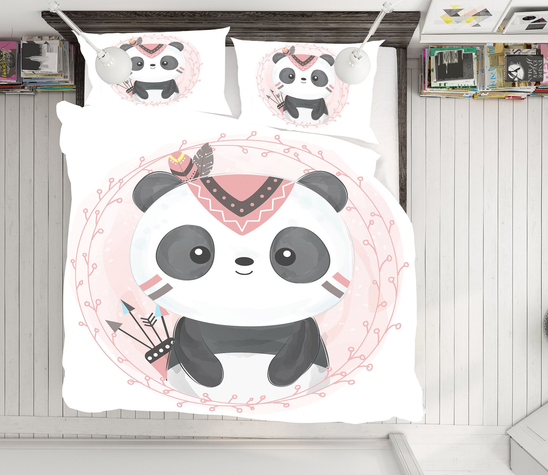 3D Panda 58211 Bed Pillowcases Quilt