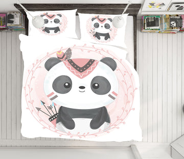 3D Panda 58211 Bed Pillowcases Quilt