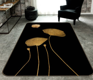 3D Golden Lotus Leaf 1085 Boris Draschoff Rug Non Slip Rug Mat Mat AJ Creativity Home 