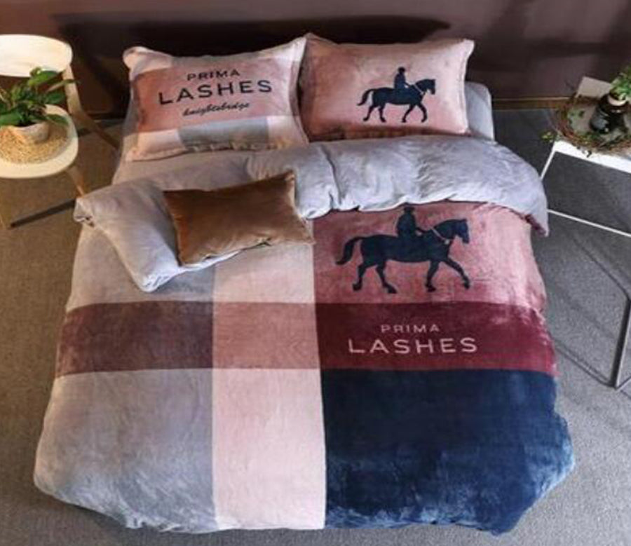3D Red Blue 18007 Bed Pillowcases Quilt