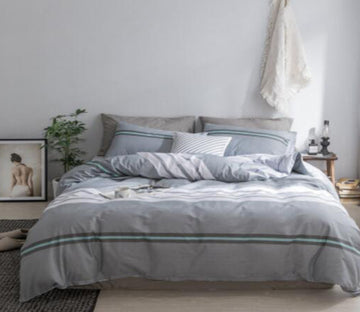 3D Gray 14155 Bed Pillowcases Quilt