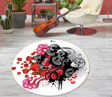 3D Pattern 74299 Round Non Slip Rug Mat