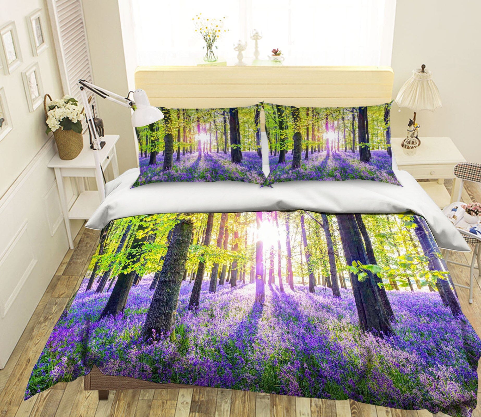 3D Purple Flower Sea 2017 Assaf Frank Bedding Bed Pillowcases Quilt Quiet Covers AJ Creativity Home 