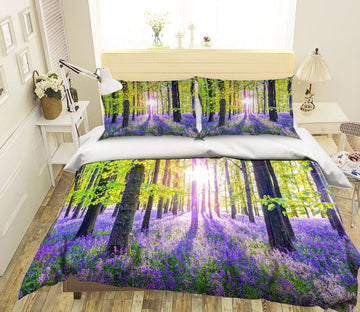 3D Purple Flower Sea 2017 Assaf Frank Bedding Bed Pillowcases Quilt Quiet Covers AJ Creativity Home 