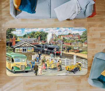 3D Ice Cream Station 1099 Trevor Mitchell Rug Non Slip Rug Mat Mat AJ Creativity Home 