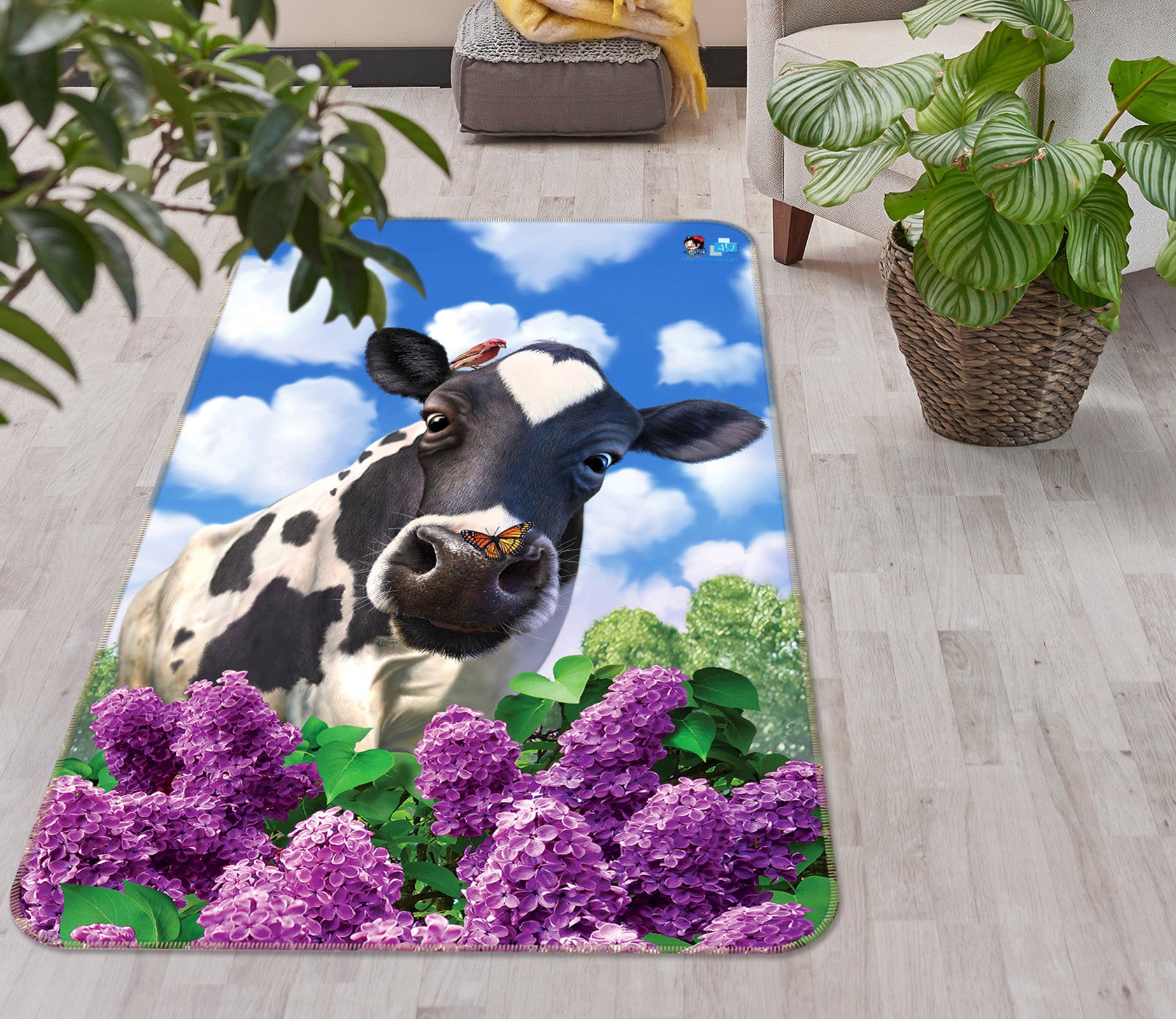 3D Cows 85092 Jerry LoFaro Rug Non Slip Rug Mat
