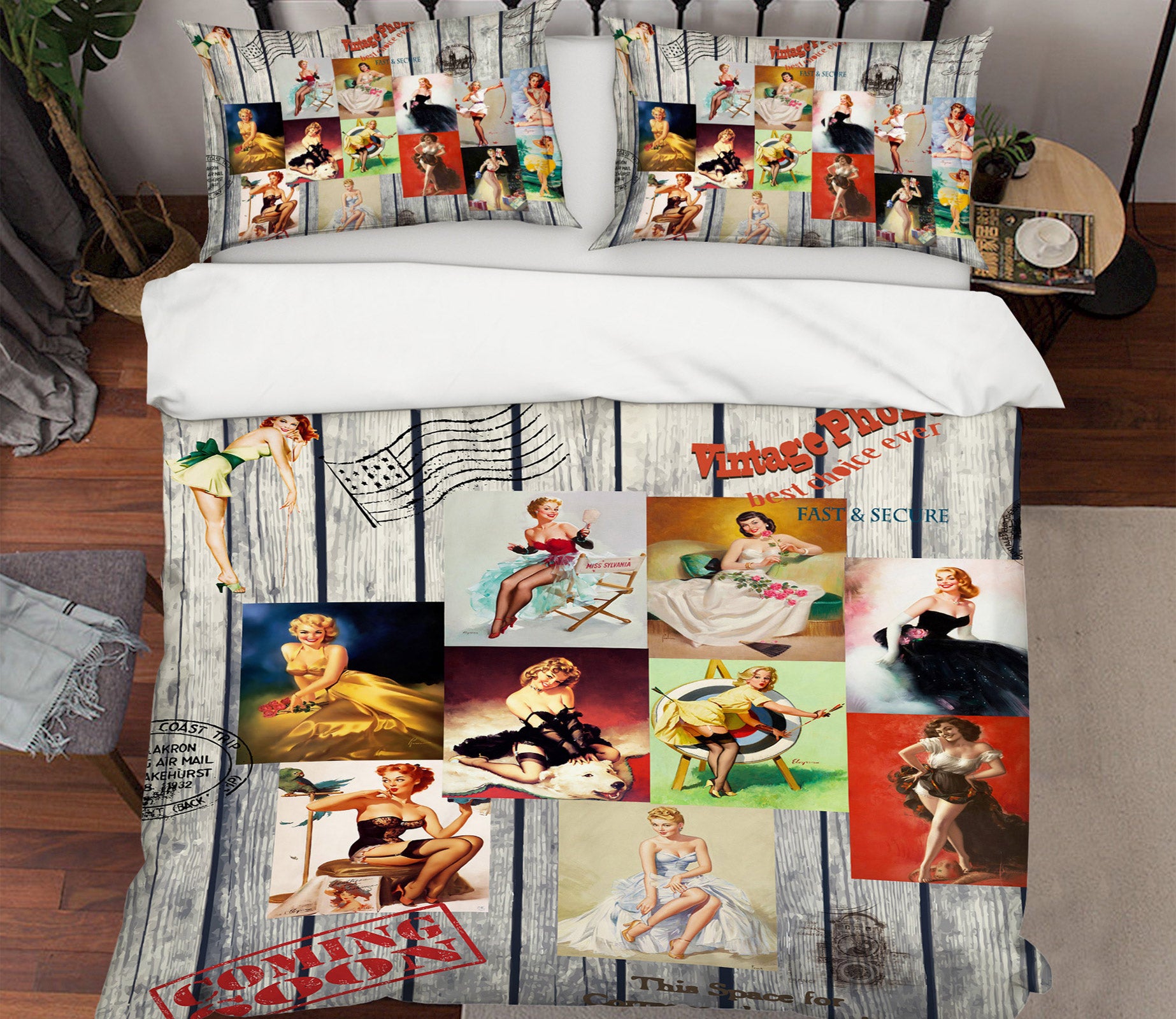 3D Poster 12070 Bed Pillowcases Quilt