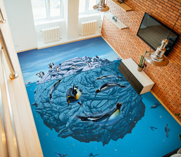 3D Penguin 98184 Vincent Floor Mural