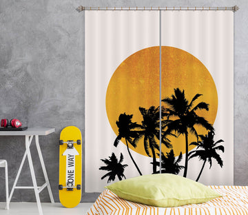 3D Miami Beach Sunset 1083 Boris Draschoff Curtain Curtains Drapes Curtains AJ Creativity Home 