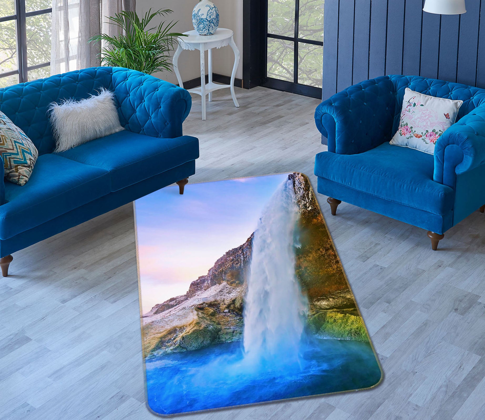 3D Waterfall 26178 Non Slip Rug Mat