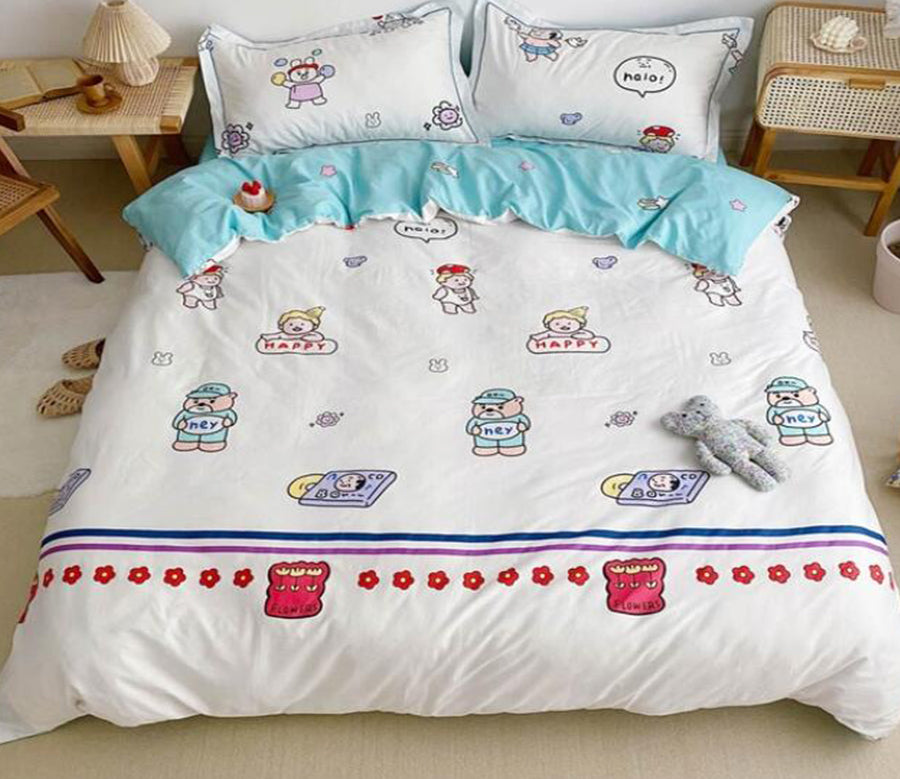 3D Little Bear 5038 Bed Pillowcases Quilt