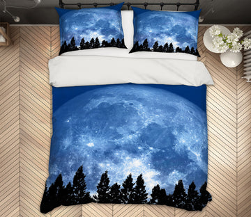 3D Moon Forest 60009 Bed Pillowcases Quilt