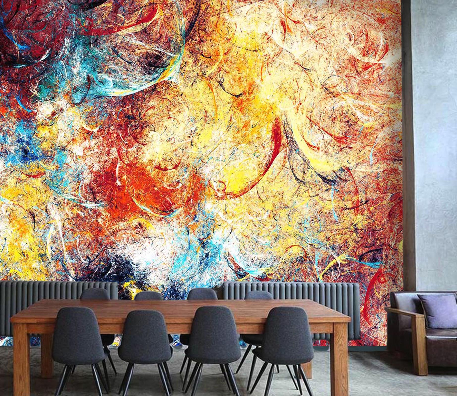 3D Artistic Bright Paint 65 Wall Murals