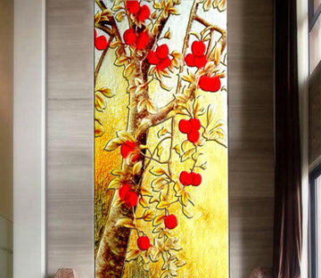 3D Red Plum 625 Wall Murals Wallpaper AJ Wallpaper 2 