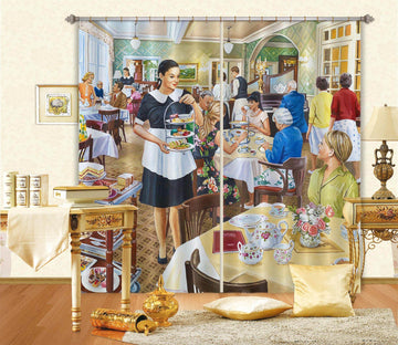 3D Afternoon Tea 044 Trevor Mitchell Curtain Curtains Drapes Curtains AJ Creativity Home 
